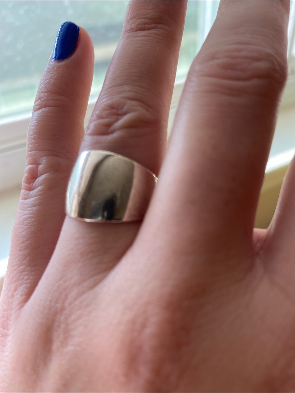 Wide Flat Bold Sterling Silver Ring